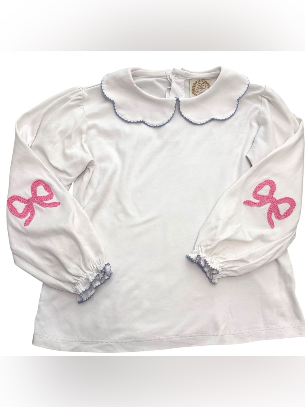 The Beaufort Bonnet Company Emma’s Elbow Patch bow top size 7